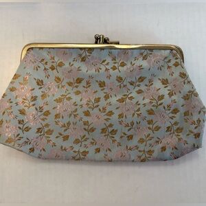 Floral Clutch with Gold Accents